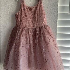 Pink and violet pink glittery tulle dress